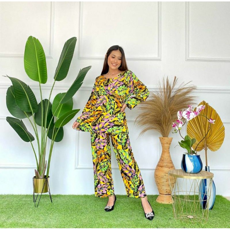 PIYAMA MUSLIM LENGAN PANJANG / PIYAMA KEKINIAN / PIYAMA LENGAN PANJANG KENCANA UNGU