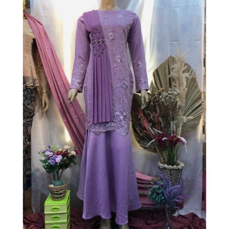 Gamis duyung selendang//gamis kondangan//gamis pesta//gamistulle mewah