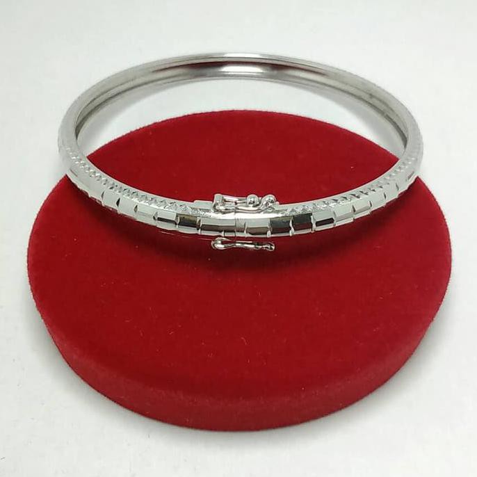 JualJualJual Gelang Tangan Bangkok/Gelang Wanita Perak Silver 925 Lapis Emas Putih
