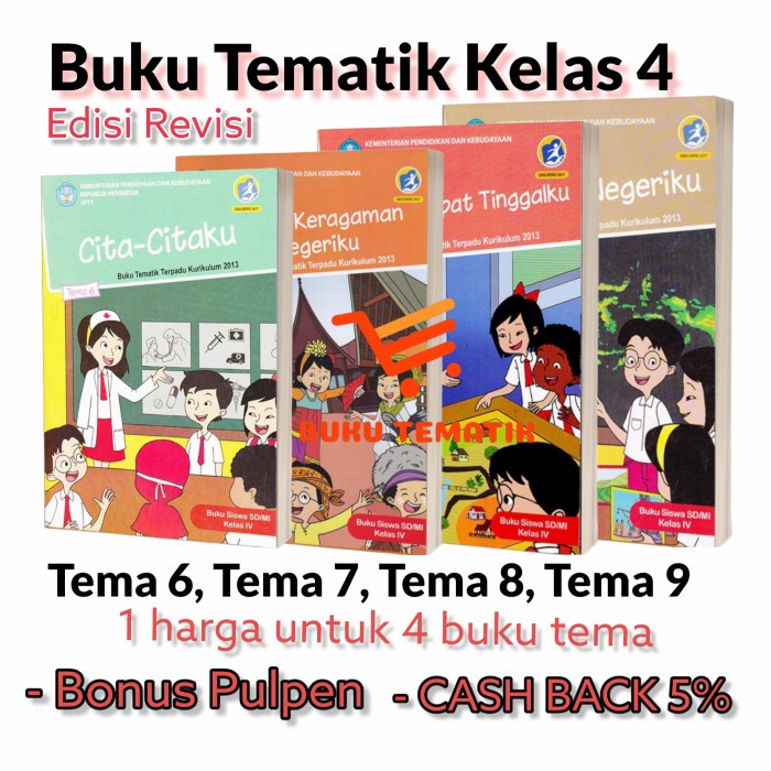

Buku Tematik Sd Kelas 4 Tema 6 7 8 9 Semester 2 (Bonus Pulpen)