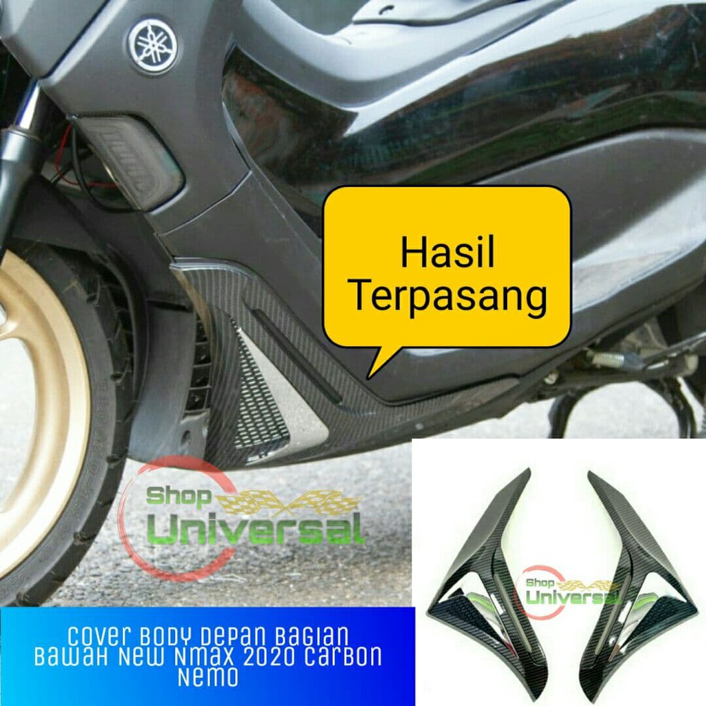 COVER BODY DEPAN BAGIAN BAWAH NMAX 2020 2021 CARBON NEMO