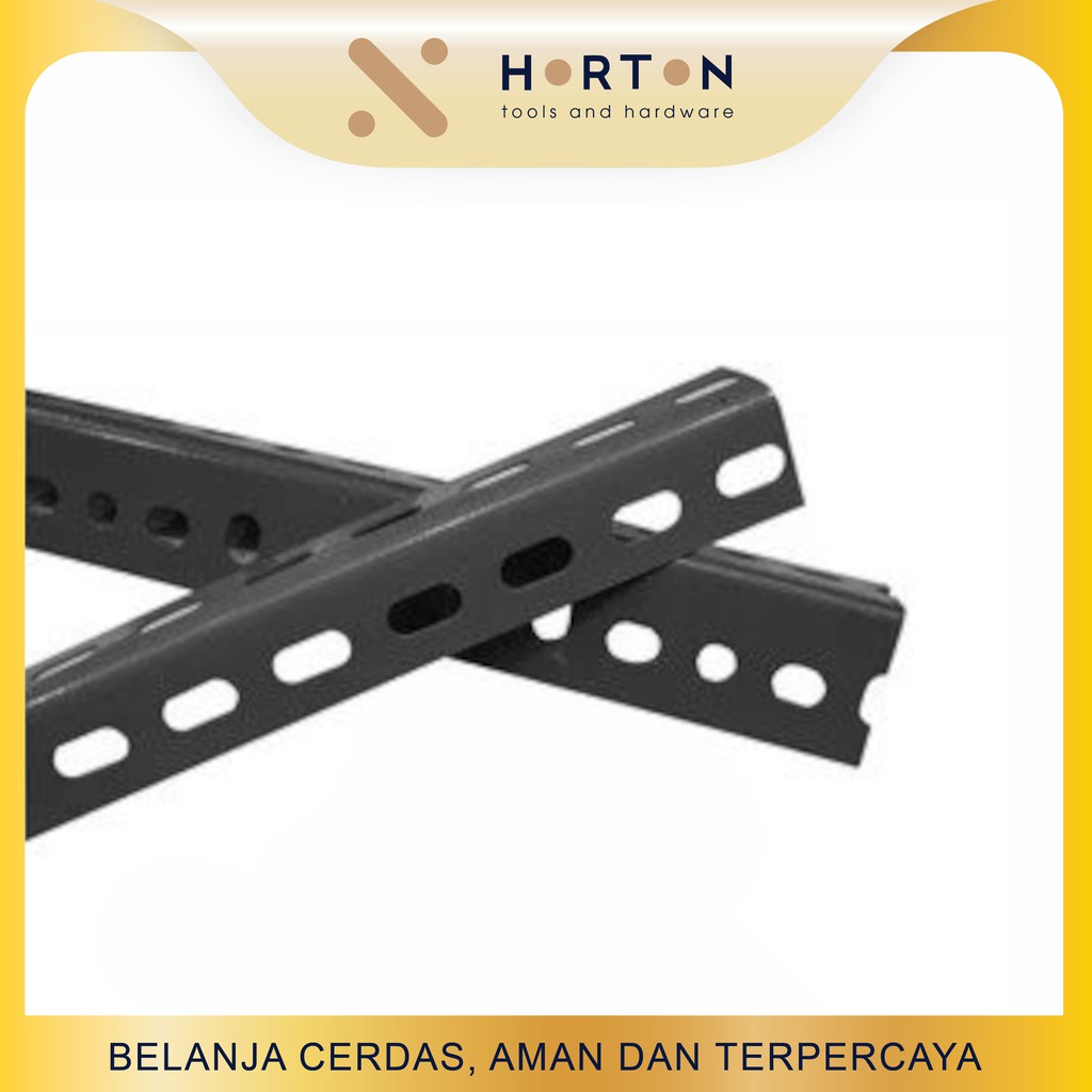 Besi Siku Lubang ABU-ABU 4cm x 4cm TIPIS Panjang 3 METER / Siku Lobang PER BATANG