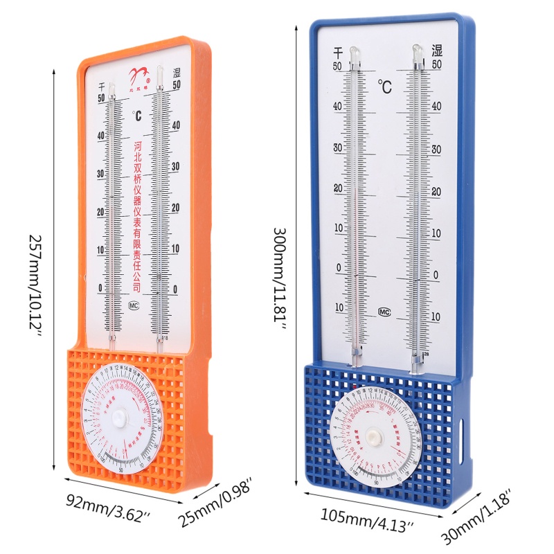 Mary Termometer / Hygrometer Basah / Kering Bentuk Bohlam Untuk Rumah Kaca