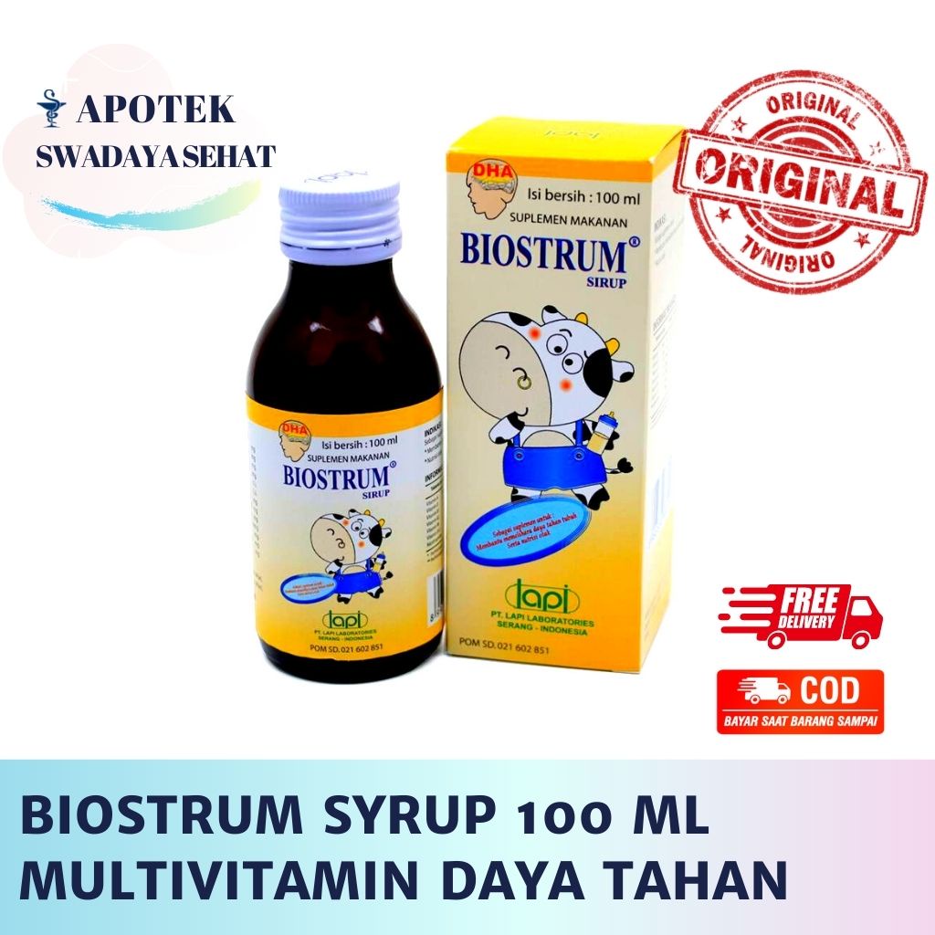 BIOSTRUM SYRUP 100 ML - Multivitamin Suplemen Daya Tahan Tubuh dan Nutrisi Otak