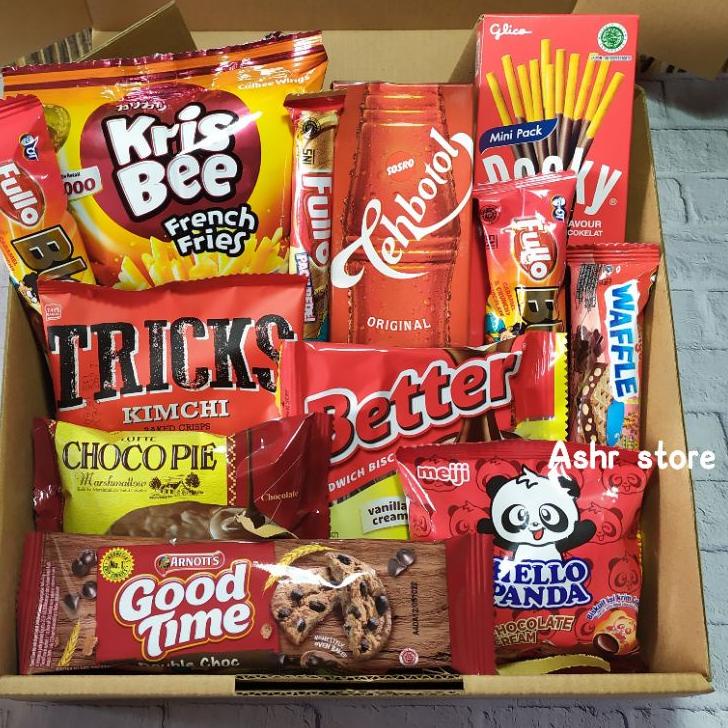 

[PROMO YFN49] HAMPERS / GIFT BOX / SNACK BOX / KADO ULANG TAHUN / VALENTINE / ANNIVERSARY - PAKET MERAH Terbaru