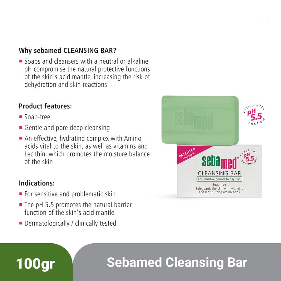 SEBAMED CLEANSING BAR 100GR SABUN BATANG KULIT SENSITIF