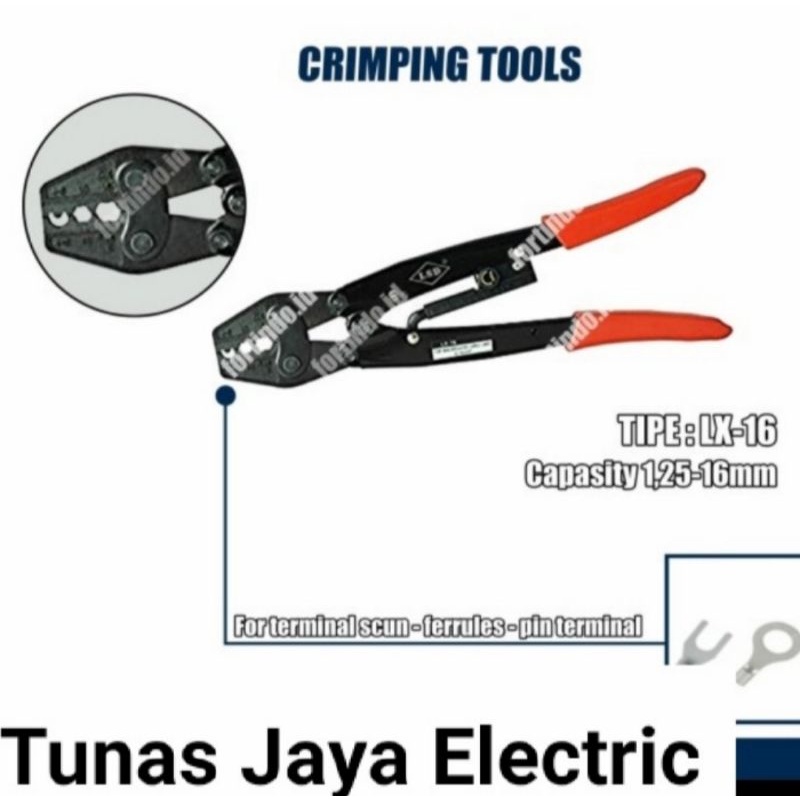 Tang Press Skun / Crimping Tools LX-16 (Skun 1,25 - 16mm) FORT