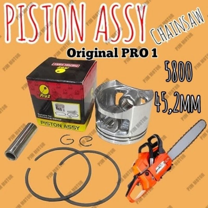 5800 Pro1 Piston seher komplit Mesin chain saw senso sinso kecil mini 58cc 5820 588 568