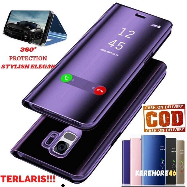 CASE OPPO RENO 4 / RENO 4F / RENO 4 PRO CASING FLIP MIRROR CASE CLEAR VIEW ELEGAN, MEWAH DAN TERLIND