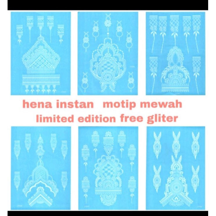 Henna Instan Henna Pengantin Henna Wedding Henna Putih Free Gliter