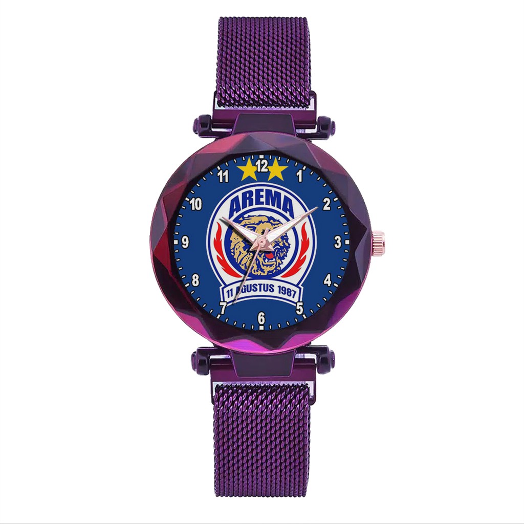 Jam Tangan Wanita Custom - AREMANITA AREMA MOTIF 5 Free Box &amp; Batre Cadangan