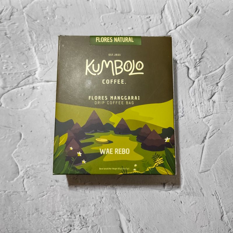 

Kumbolo Coffee Flores Natural Isi 5 Sachet Dripbag Coffee - Flores Manggarai - Wae Rebo