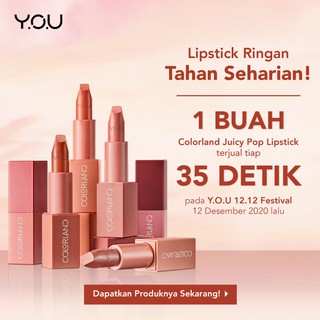 YOU Colorland - Juicy Pop Lipstick [Formula Tahan Lama  