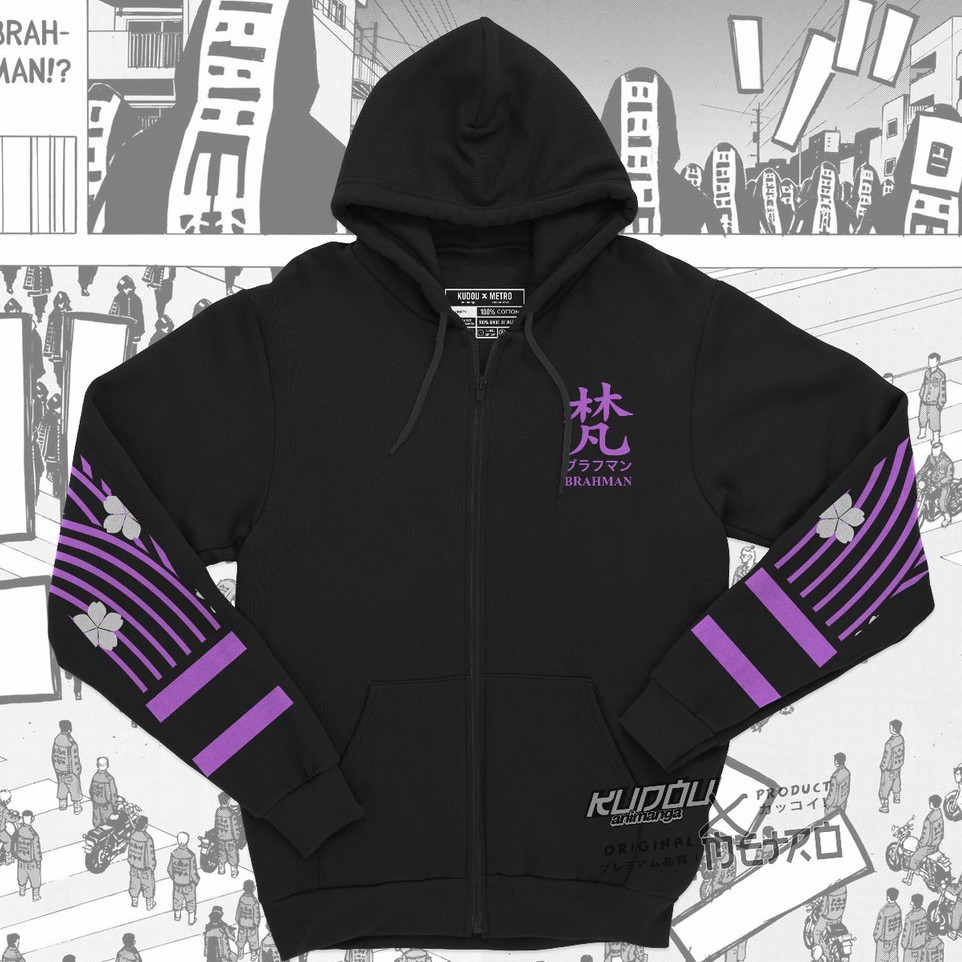 Jaket Brahman Gang Black Kawaragi Senju V2 Anime Manga Tokyo Revengers Premium Cotton Fleece