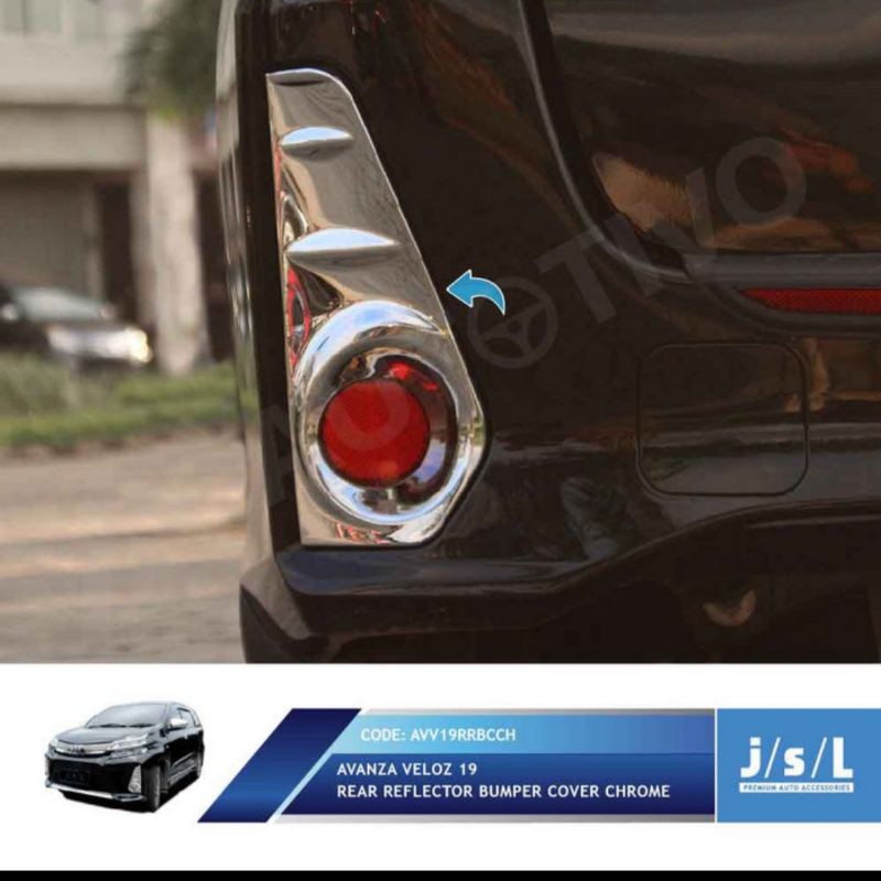 cover reflektor Avanza Veloz 2019 chrome jsl