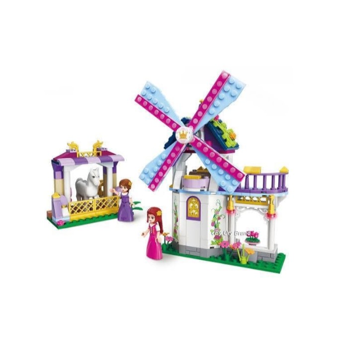 Mainan Brick LEGO QMAN Princess Leah Rainbow Windmill 2604