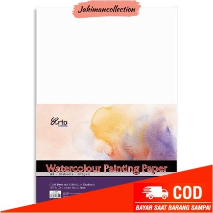 

✨ BISA COD ✨ ARTO CELLULOSE WATER COLOUR PAPER 300 GSM 10SHEETS - A4