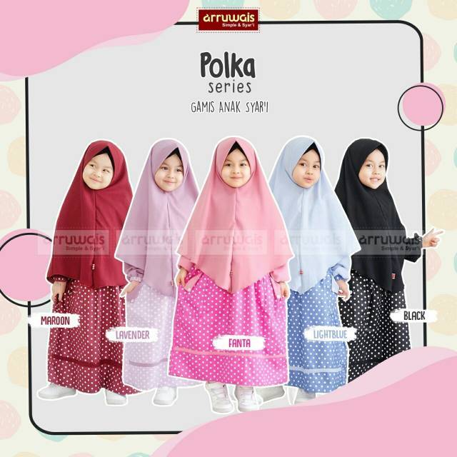 Gamis Couple Ibu Anak Polka Series Arruwais