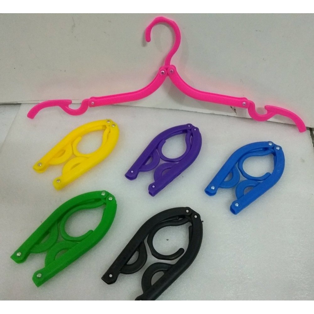 [26 GRAM] Gantungan Hanger Jemuran Baju Lipat Portable Travel