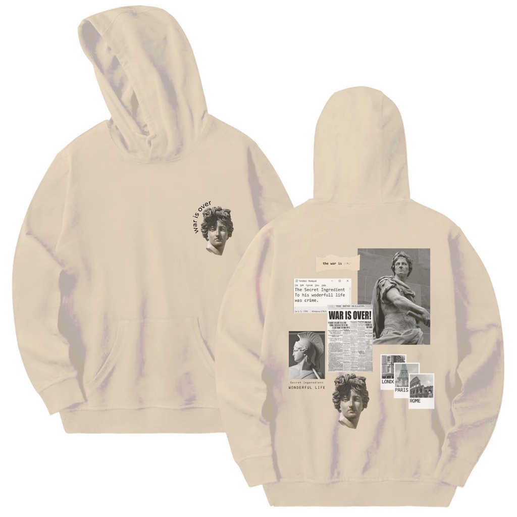 War is Over Hoodie - Hoodie Pria dan Wanita