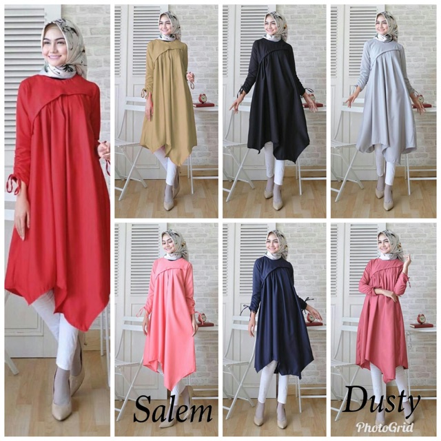 FC- ELISYA TUNIK / BLOUSE WANITA MUSLIMAH TERBARU