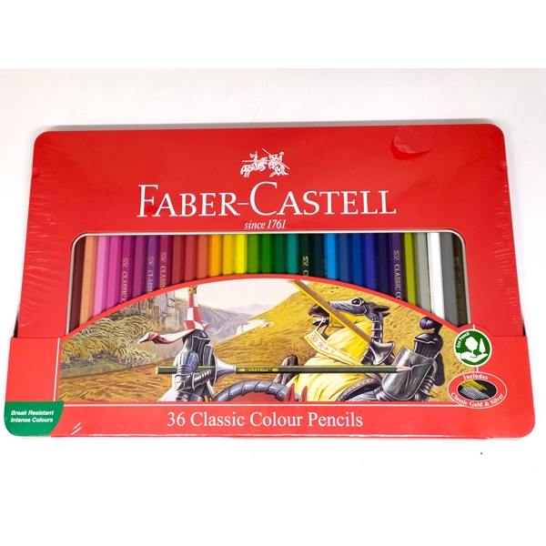 

Faber Castell Classic Colour Tin Case 36 Colours