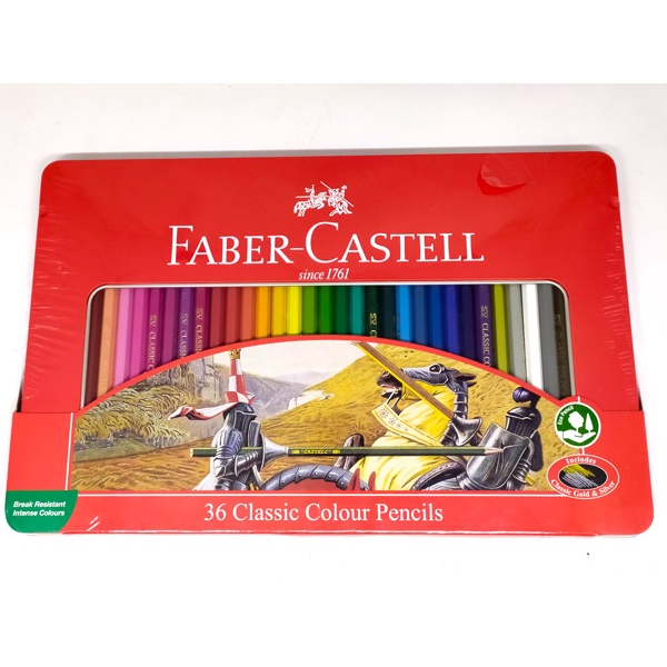 

Faber Castell Classic Colour Tin Case 36 Colours