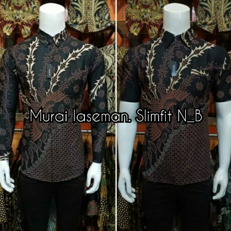 Kemeja Batik Pria Modern Slim fit Lengan Panjang ODL 142 [PREMIUM QUALITY] Batik slim fit