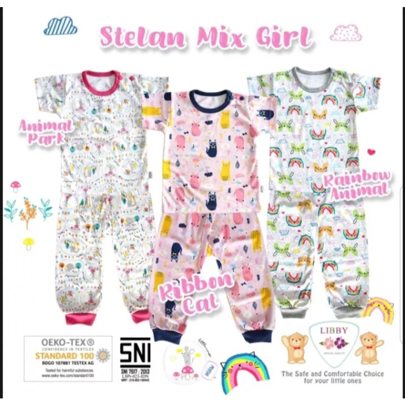 LIBBY/Setelan baju tidur anak perempuan