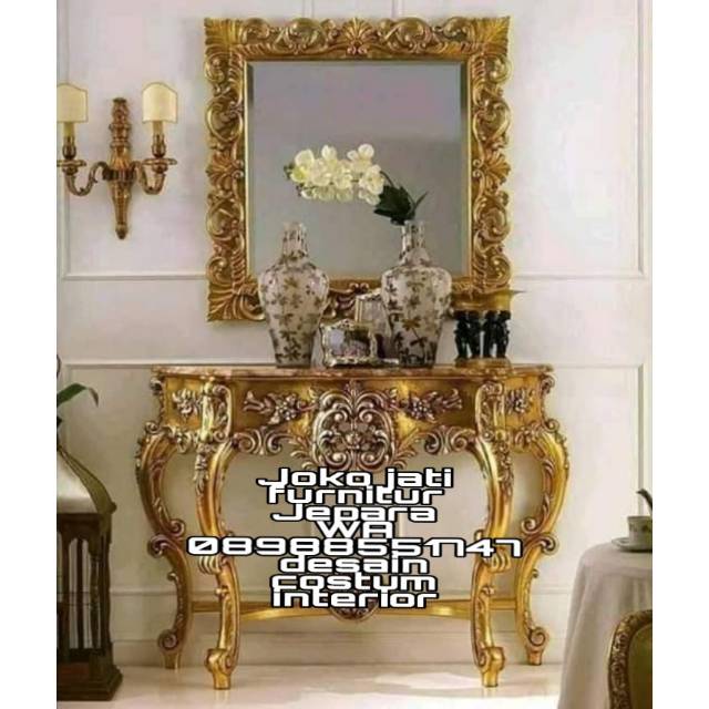 Meja rias(meja consul kayu solid)