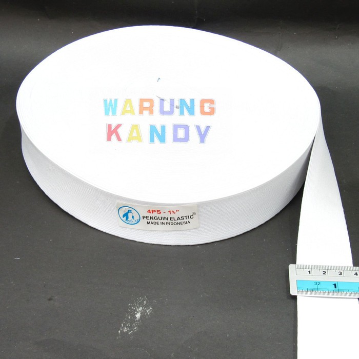 Karet Elastic Pinguin 4PS Putih 4cm