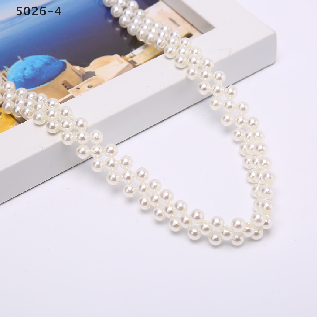 5026-4 Kalung Choker Mutiara Imitasi Gaya Etnik Bohemia Untuk Wanita