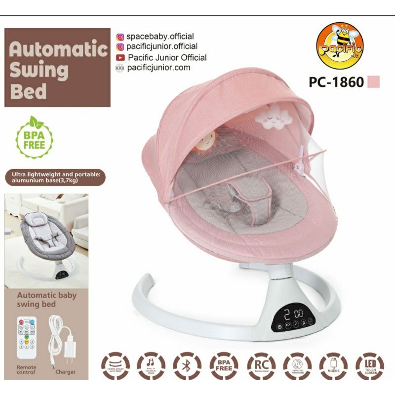 Baby Swing Bed Pacific Pc 1860 Ayun Charger Remote