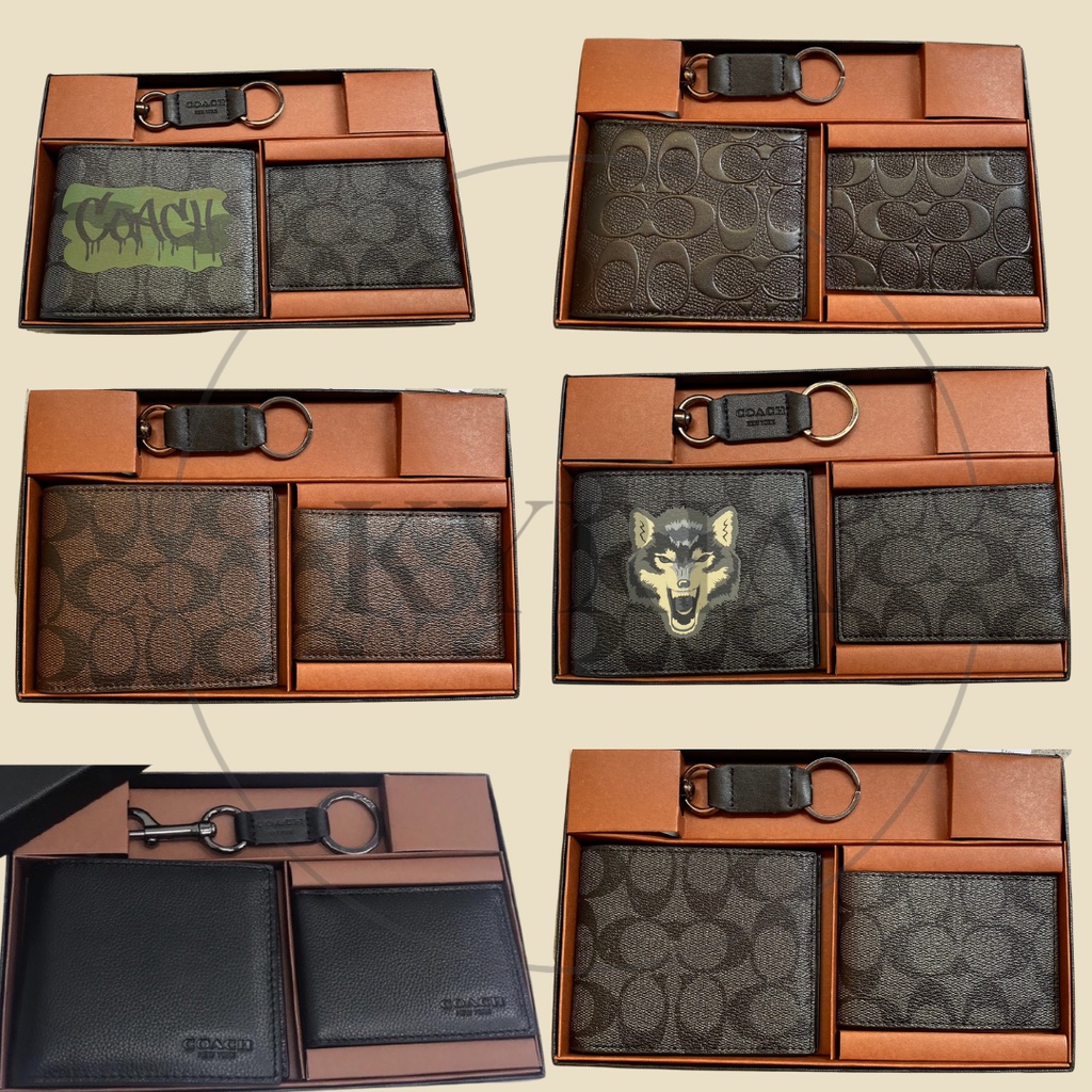 WALLET CH DOMPET PRIA WOLF EMBOSSED GRAFFITI BLACK