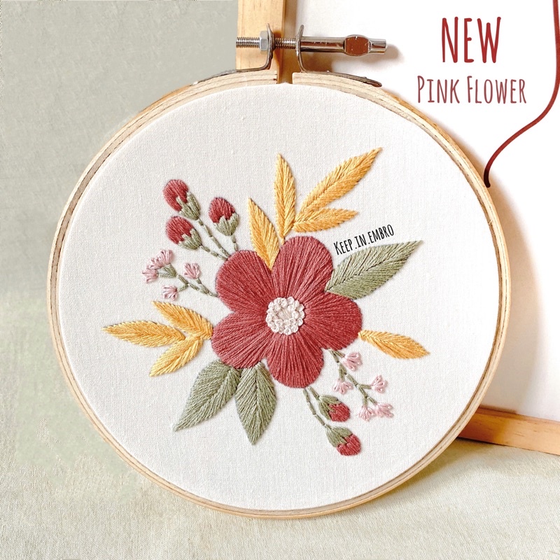 Cyailaa Embroidery Kit Package Flower/ Paket Sulam Untuk Pemula / Paket Sulam Tangan / Menyulam Kit