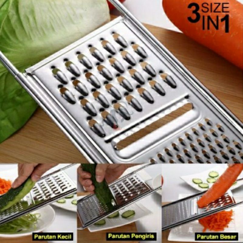 Parutan Keju Stainless / Parutan Keju 3in 1