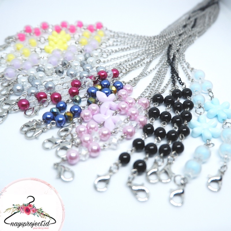 STRAP MASKER RANTAI / TALI MASKER RANTAI MUTIARA