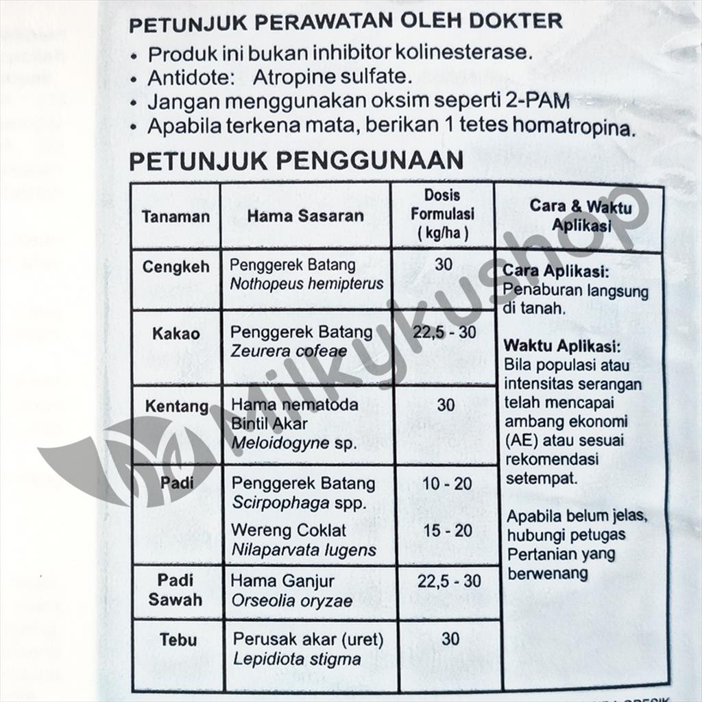 SIDAFUR 3 GR BERAT 2 KG INSEKTISIDA