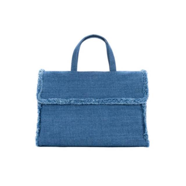 Kwani Bag Light Frayed Denim