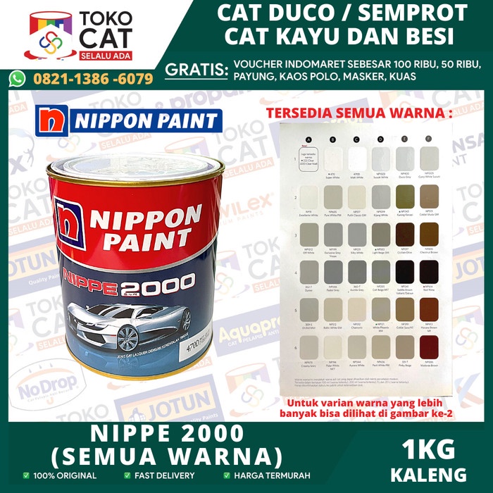 CAT DUCO / CAT KAYU BESI NIPPE 2000 WARNA SILVER KODE 315 1KG