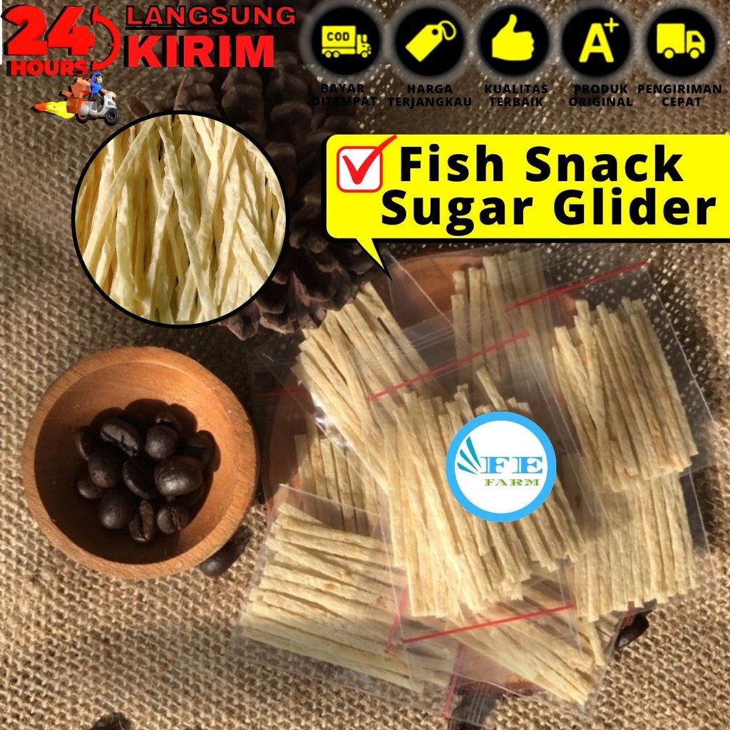 Fish Snack Sugar Glider | Makan Sugar Glider | Snack Hamster Landak Mini FEFARM