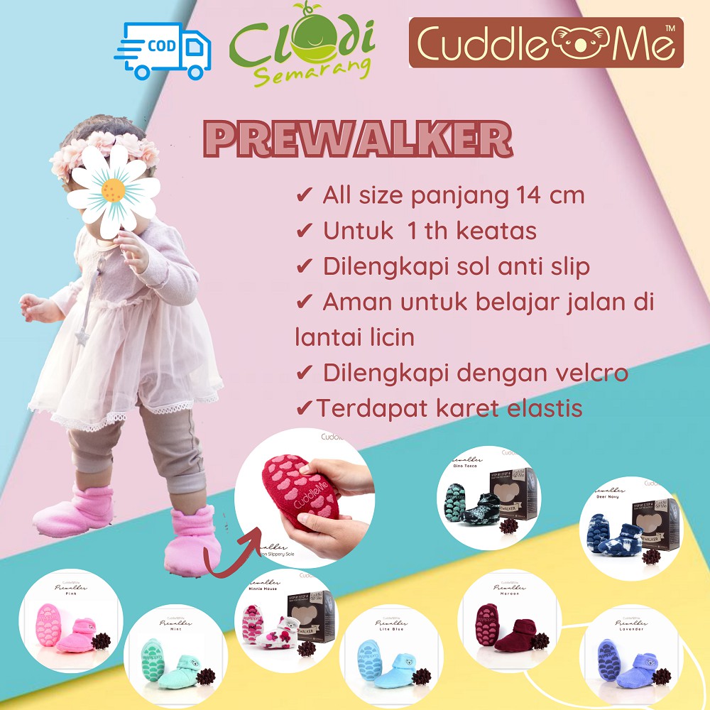 Prewalker Cuddleme Sepatu Berjalan Bayi Nyaman Aman Ergonomis SNI