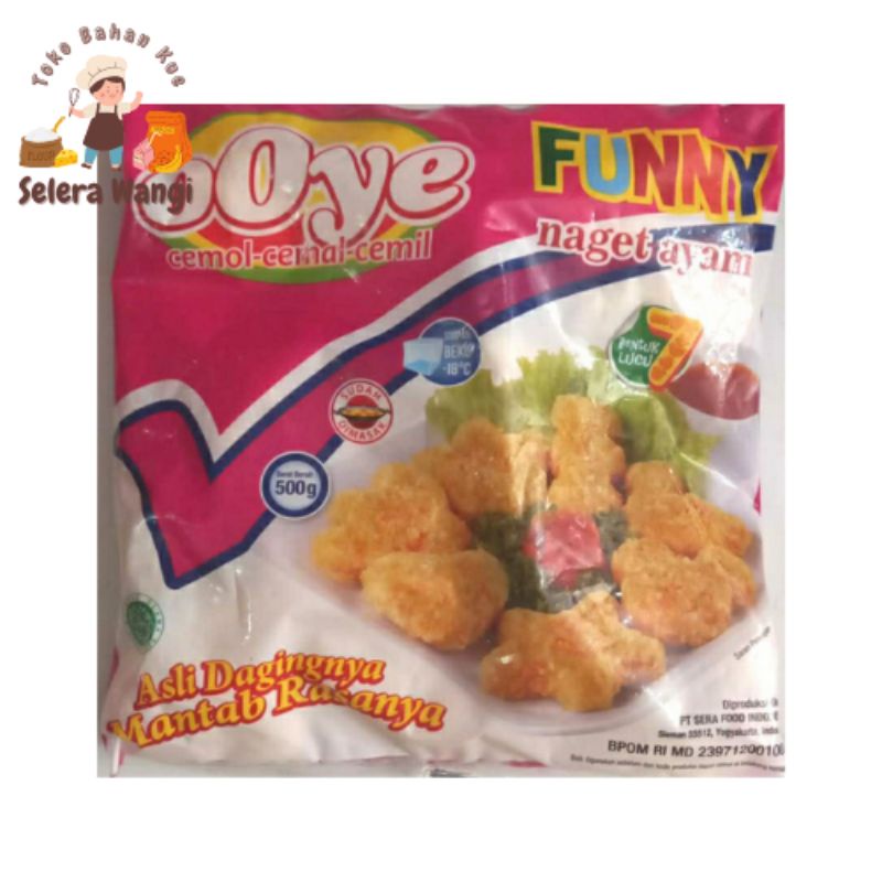 

FROZEN OOYE FUNNY CHICKEN NUGGET (NAGET AYAM) 500 gr