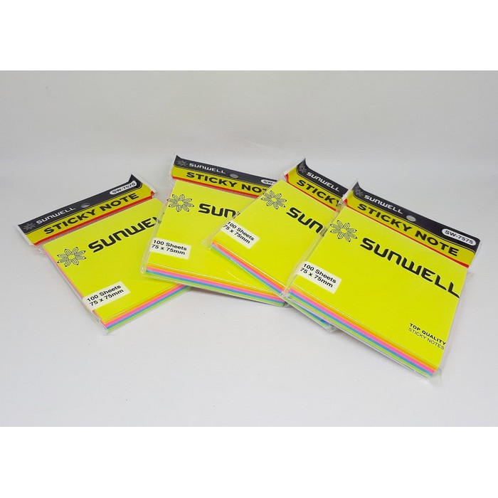 

Langsung Order Stick Note 75 x 75 mm Sunwell Terlaris