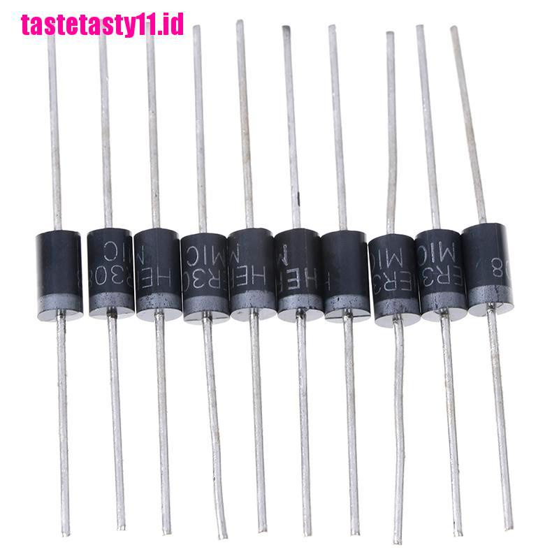 【TTID】10 Pcs HER308 HER 308 rectifier ultra fast recovery diode 3A 1000V DO-27