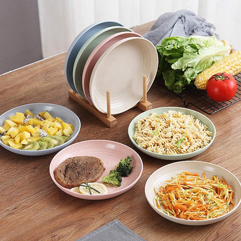 Hot Sale/Kitchen Reusable Food Plate/Lunch Food Plate Piring Snack/Salad Soup Bowl Plate Tempat Makan Peralatan Makan