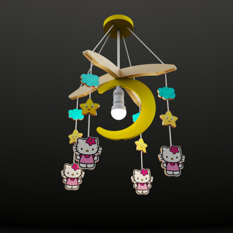 LAMPU GANTUNG UNIK/LAMPU GANTUNG KAMAR ANAK/LAMPU GANTUNG BAYI/LAMPU GANTUNG HELLO KITY