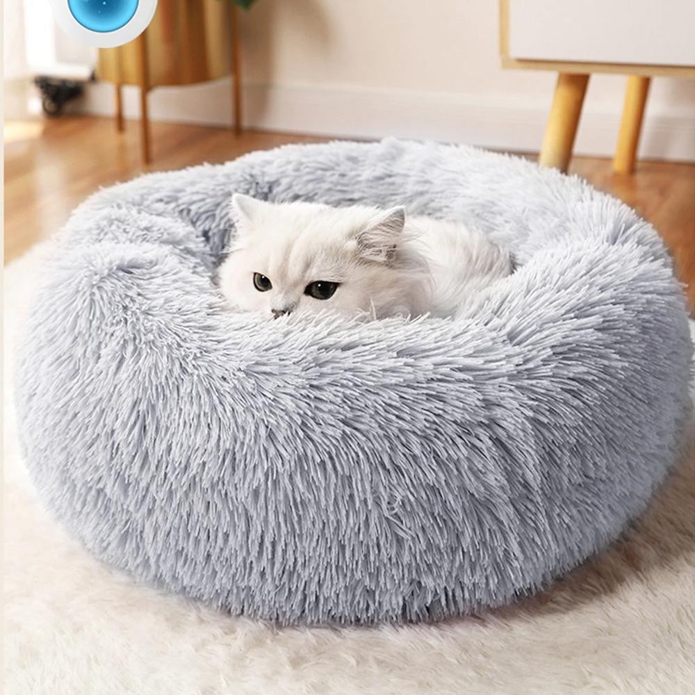 Tempat Tidur Kucing Donat/Kasur Kucing Bulat Lembut Dan Tebal/Bantal Tidur Kucing Tebal Bulu/Cat Bed/Alas Tidur Kucing Murah Dan Premium/Kandang Kucing/Keranjang Kucing/Ranjang Kucing Premium/Perlengkapan Kucing Dan Hewan-4