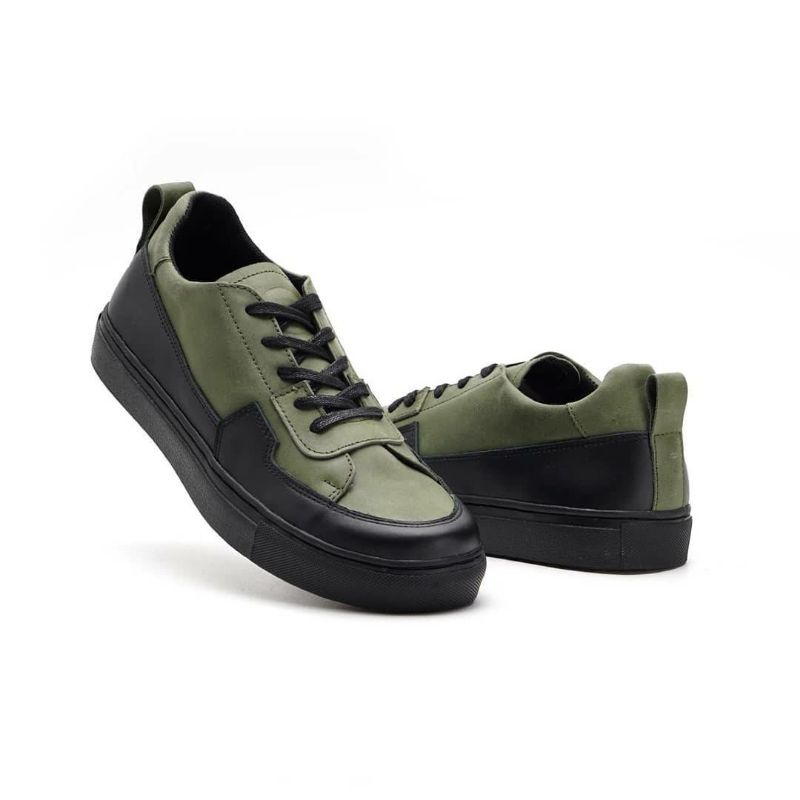 FREDERIK OLIVE x GREATA | Sepatu Sneakers Kulit Asli Pria Casual Santai Bikers Model Exodos57