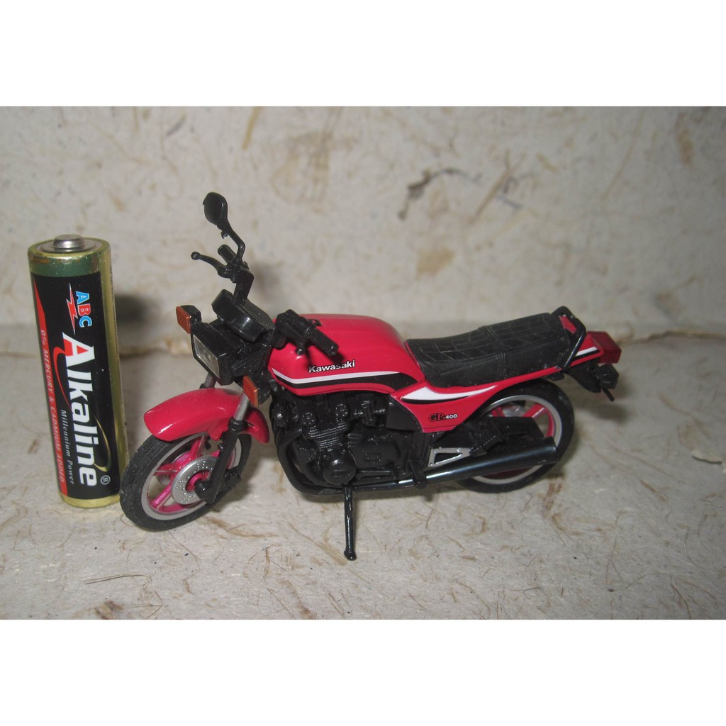 Diecast Kawasaki GPZ 400 Original Jepang Diecast Motor Klasik Jepang